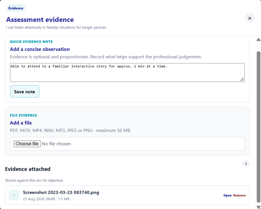 Keep the evidence connected